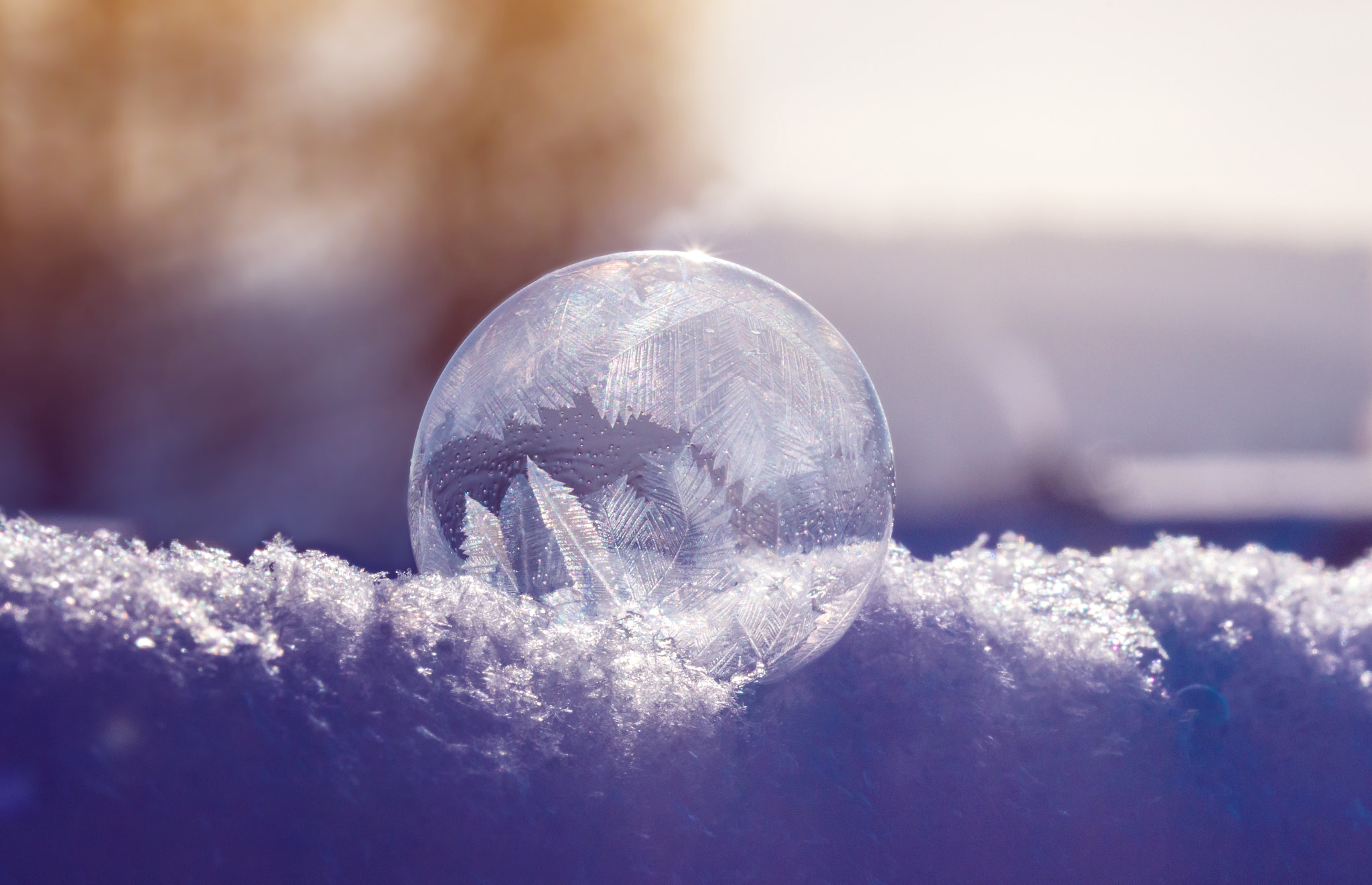 Sigma 105mm F2.8 EX DG OS HSM sample photo. Frozen bubble photography