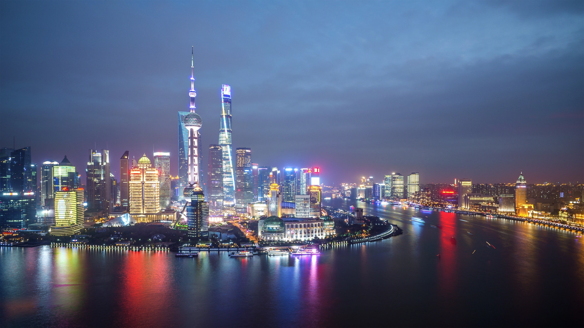 Sony Alpha QX1 sample photo. Lujiazui skyline, shanghai, china photography