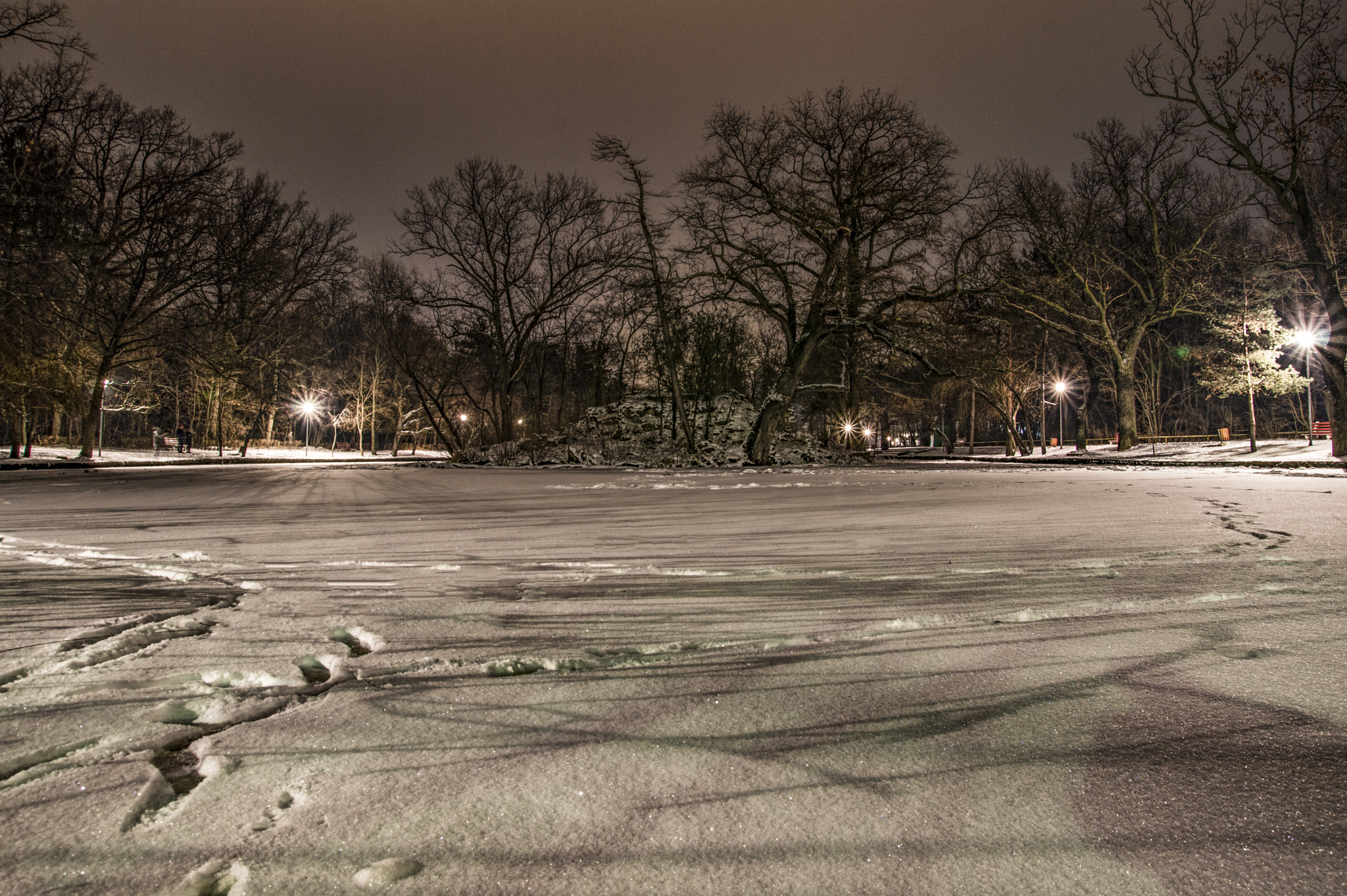 Nikon D3200 sample photo. January night photography