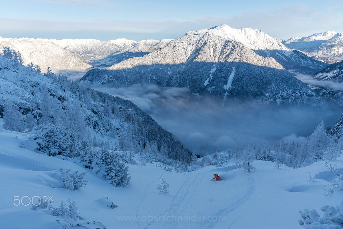 Sony a99 II sample photo. Deep powder skiing in austria #1 photography
