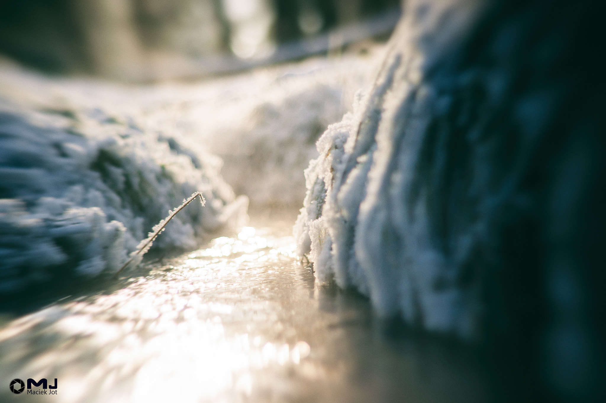 Sony Alpha DSLR-A350 + Minolta AF 50mm F1.7 sample photo. Frozen river photography