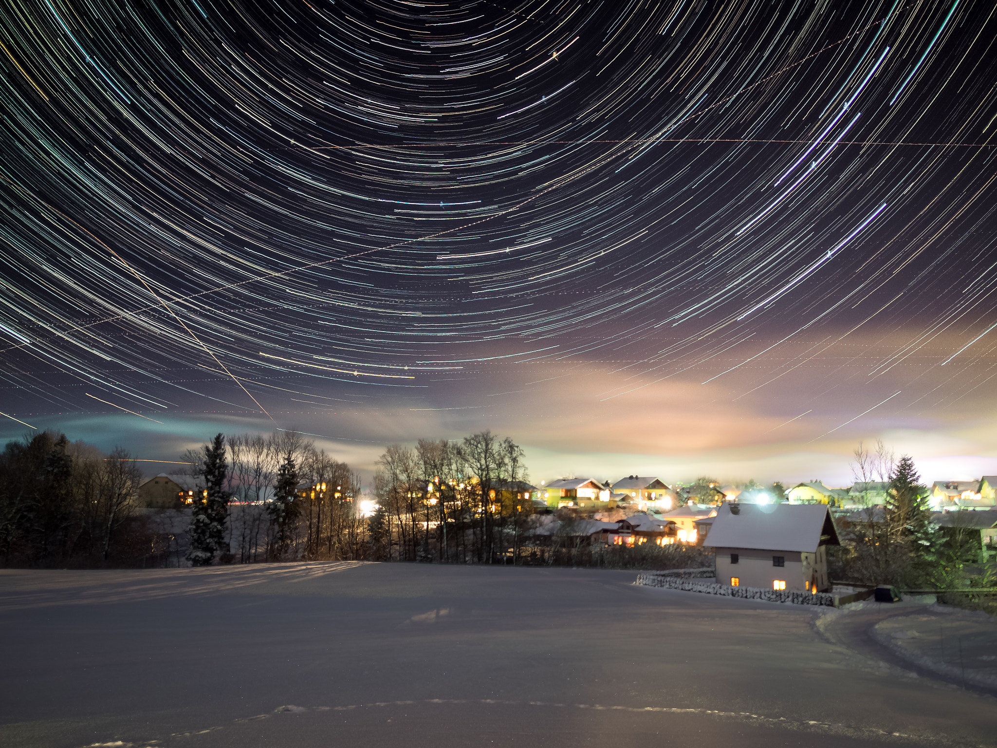 Olympus OM-D E-M1 + OLYMPUS M.12mm F2.0 sample photo. Star trails photography