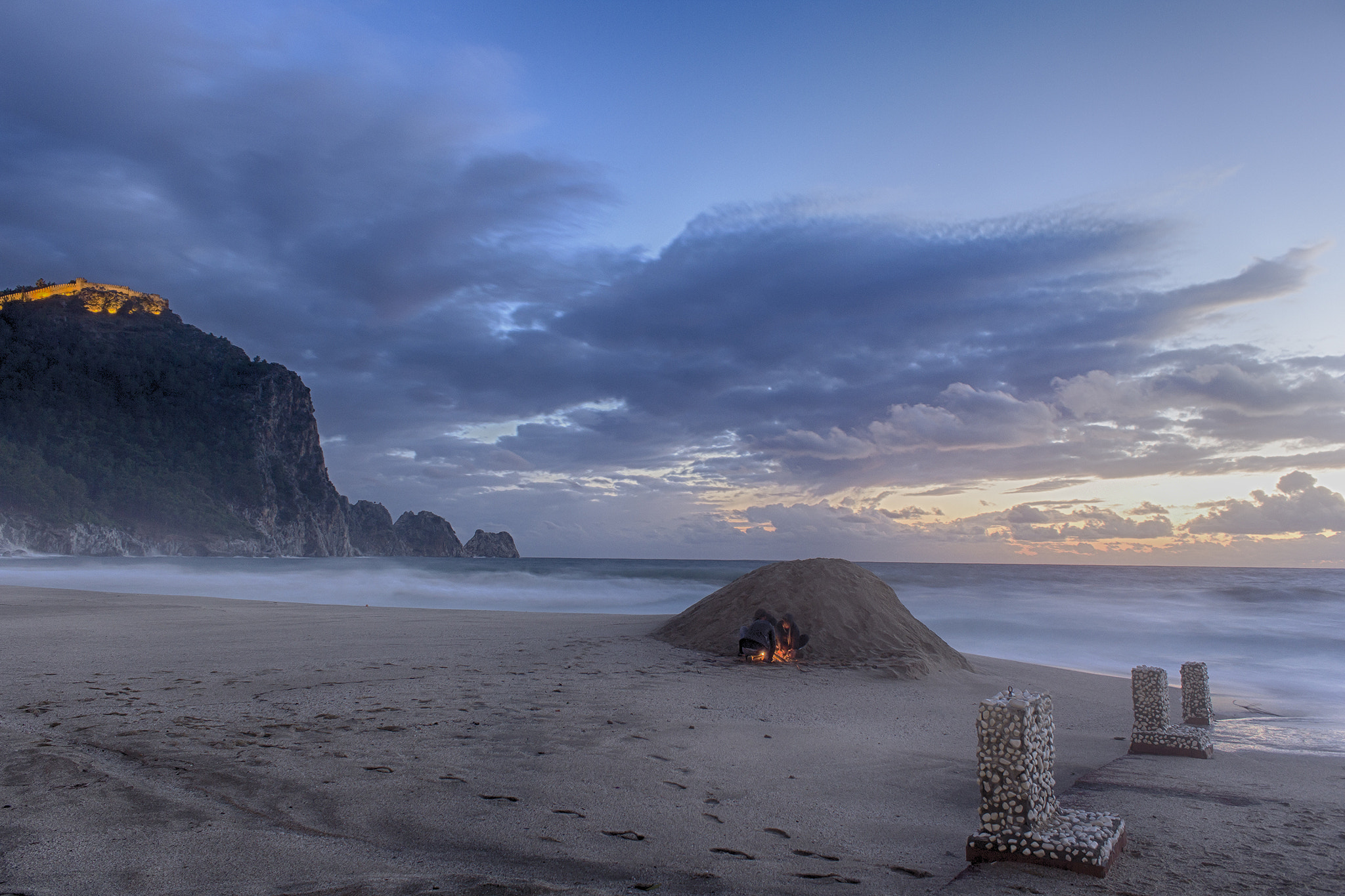 Canon EF-S 18-55mm F3.5-5.6 III sample photo. Kleopatra beach, alanya in winter... photography