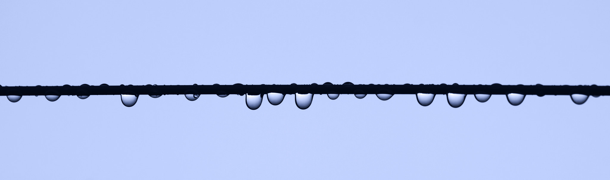 Canon EOS 50D + Canon EF 70-200mm F4L IS USM sample photo. Raindrops on a wire photography