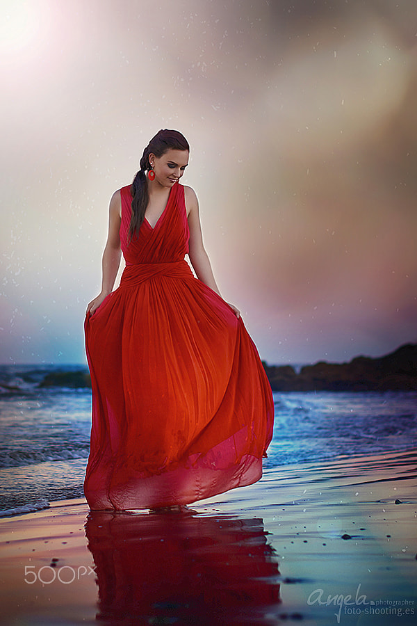 Nikon D7200 + Nikon AF-S Nikkor 50mm F1.4G sample photo. Woman in red photography