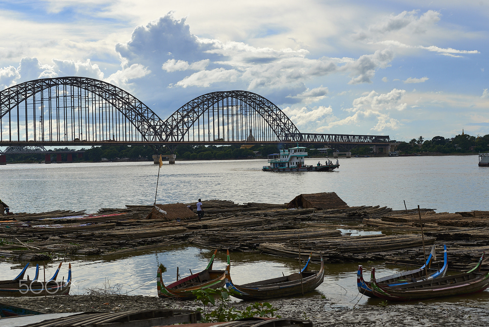 Nikon D800 sample photo. Teak rafts on ayeryarwady river photography