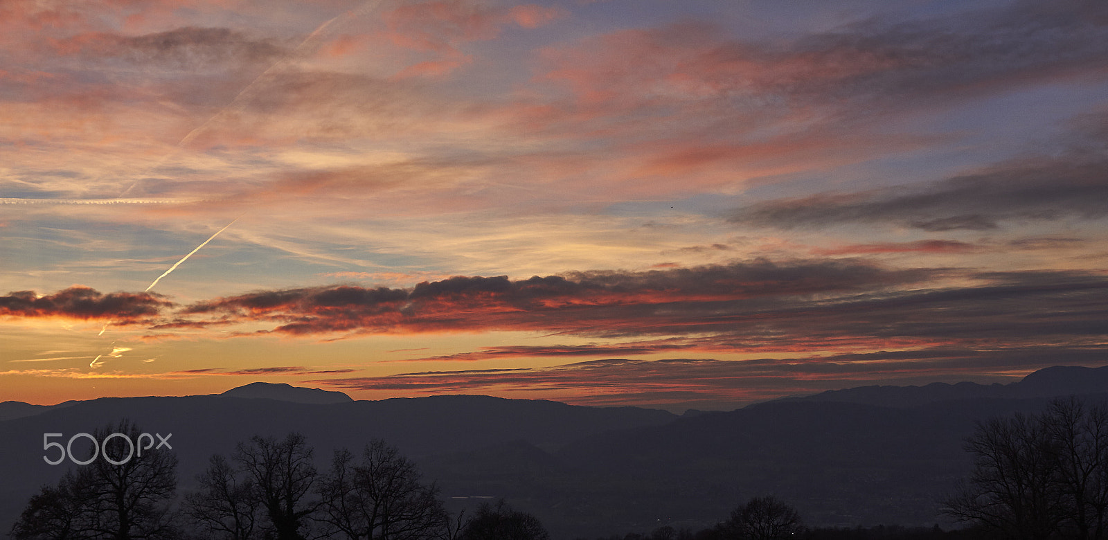 Sigma 24-70mm F2.8 EX DG HSM sample photo. Sunset in the bauges photography