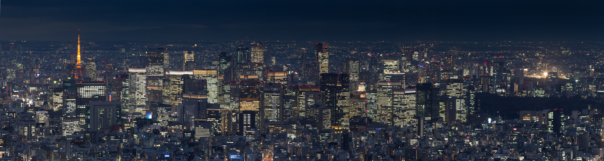 Canon EOS 6D + Canon EF 200mm F2.8L II USM sample photo. Tokyo buildings by night photography