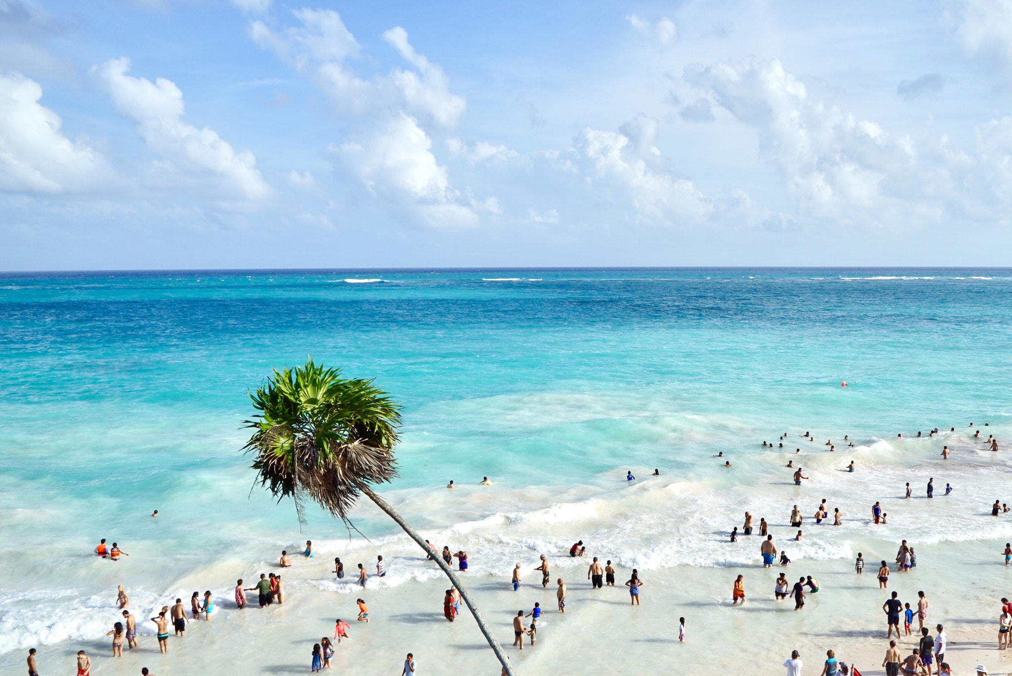 Sony a7R sample photo. Crowd on the beach photography