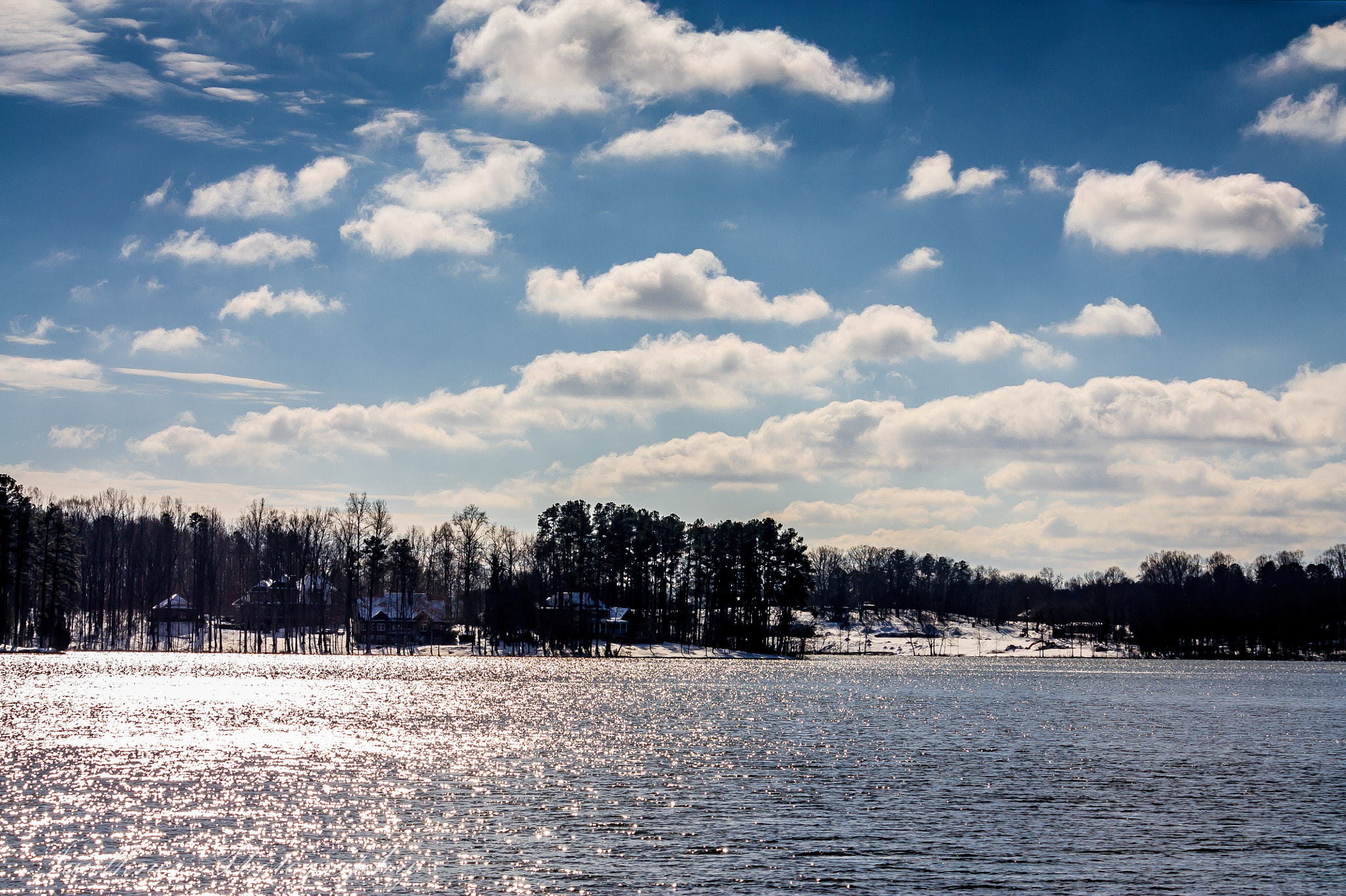 Canon EOS 450D (EOS Rebel XSi / EOS Kiss X2) sample photo. Lake snow and sun photography