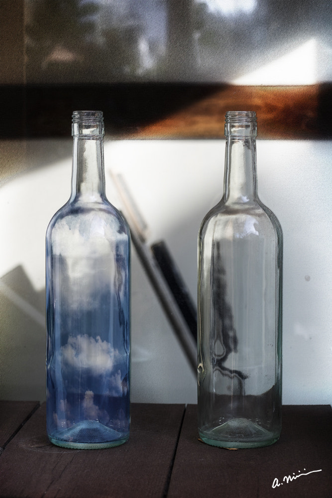 Canon EOS M3 sample photo. Blue sky in the bottle photography