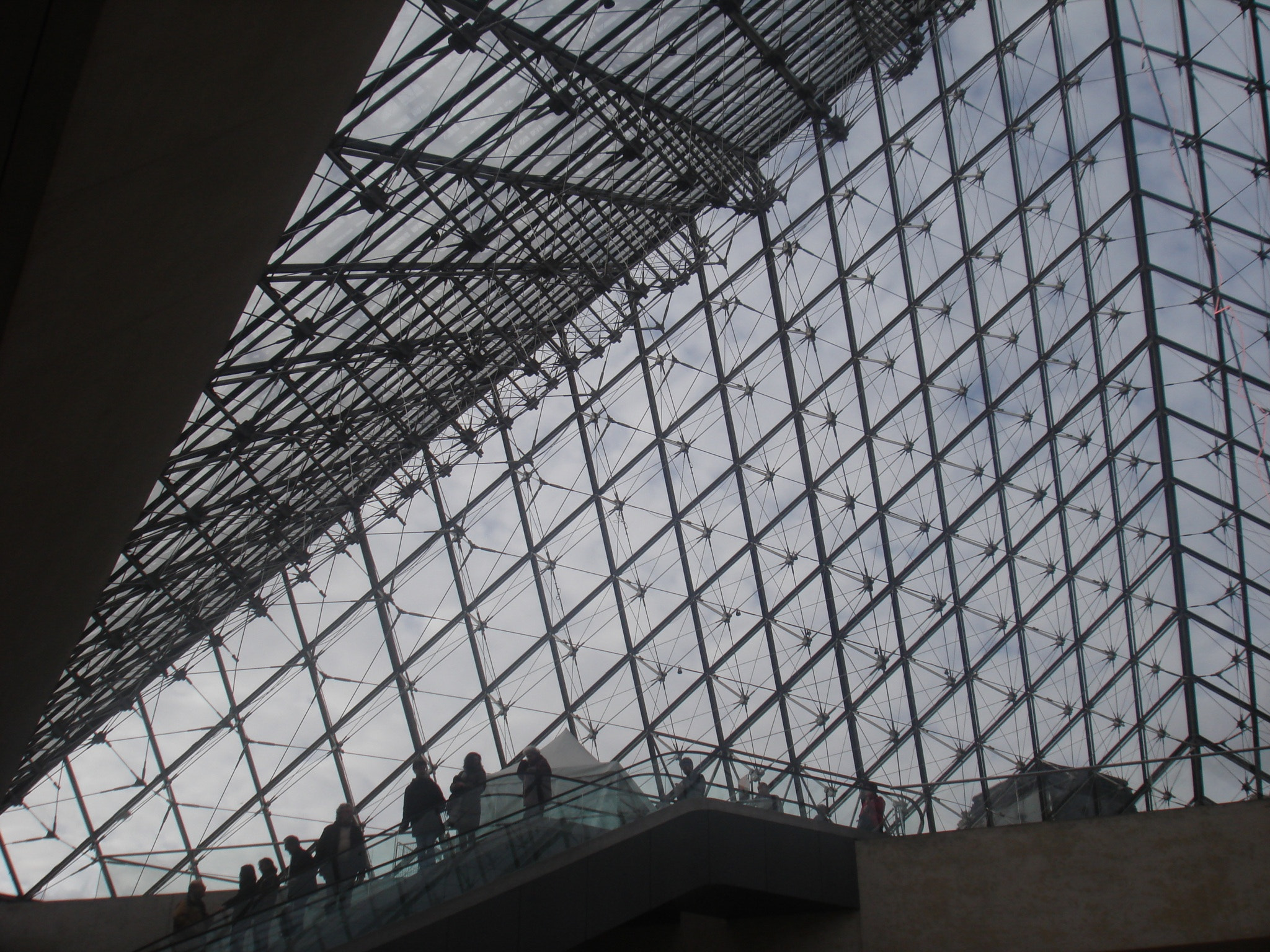 Sony DSC-W100 sample photo. Not the typical view of the louvre's pyramid photography