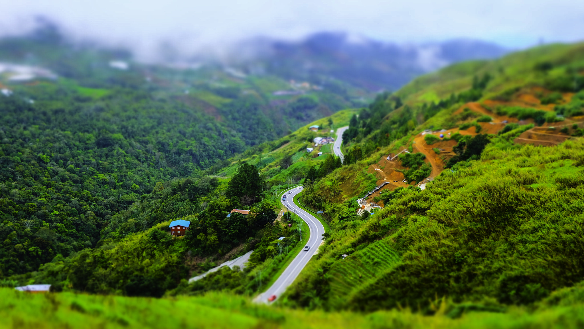 Fujifilm X-A1 sample photo. Road to kundasang  photography