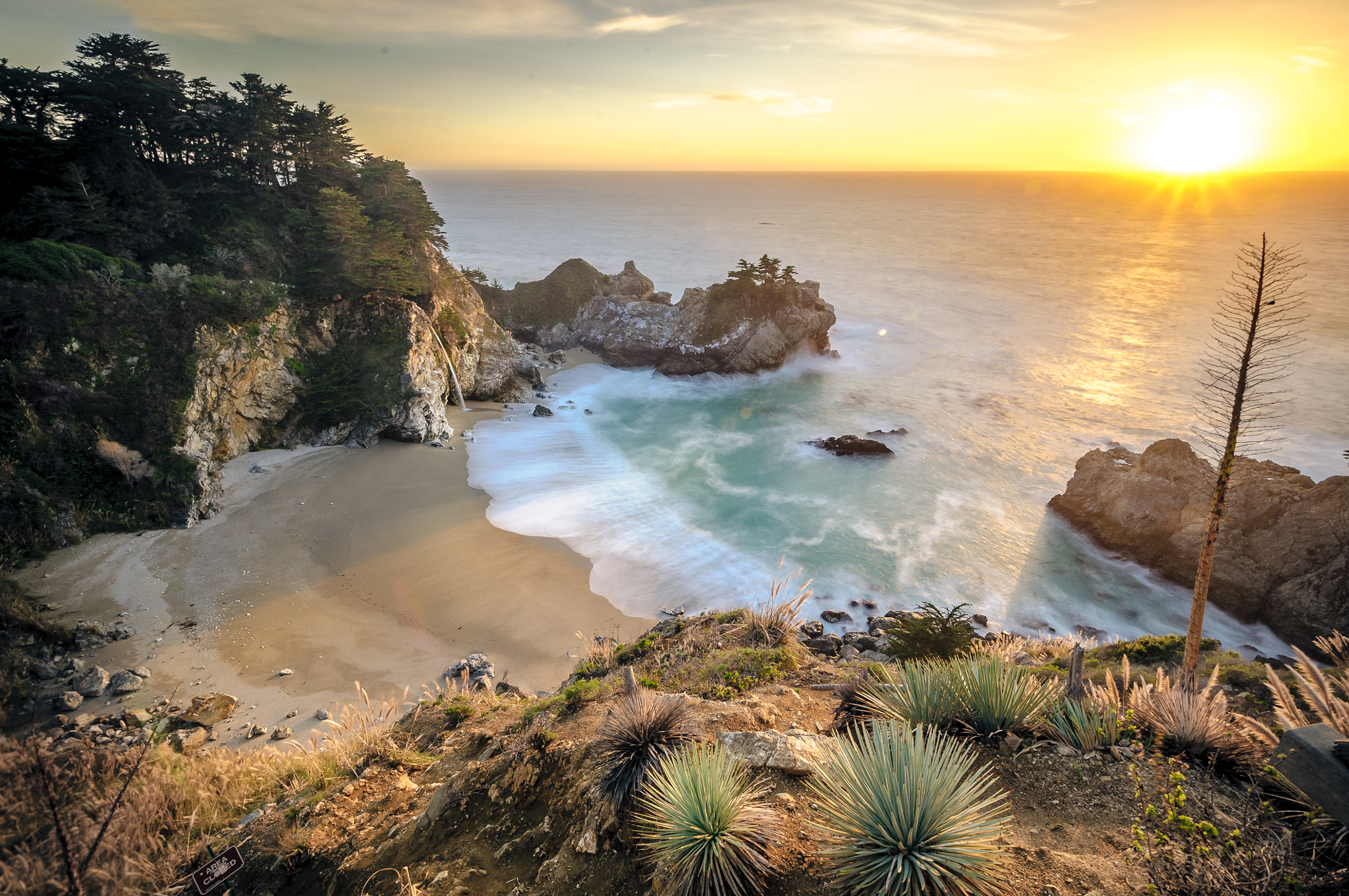 Nikon D5000 sample photo. Mcway falls sunset photography