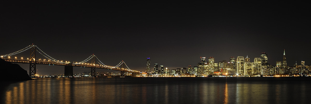 Nikon D300S sample photo. San francisco by night from treasure island photography