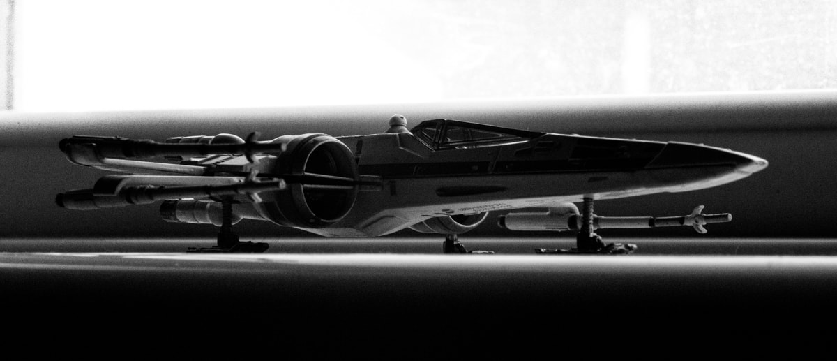 Nikon D600 + Sigma 105mm F2.8 EX DG Macro sample photo. X-wing fighter photography
