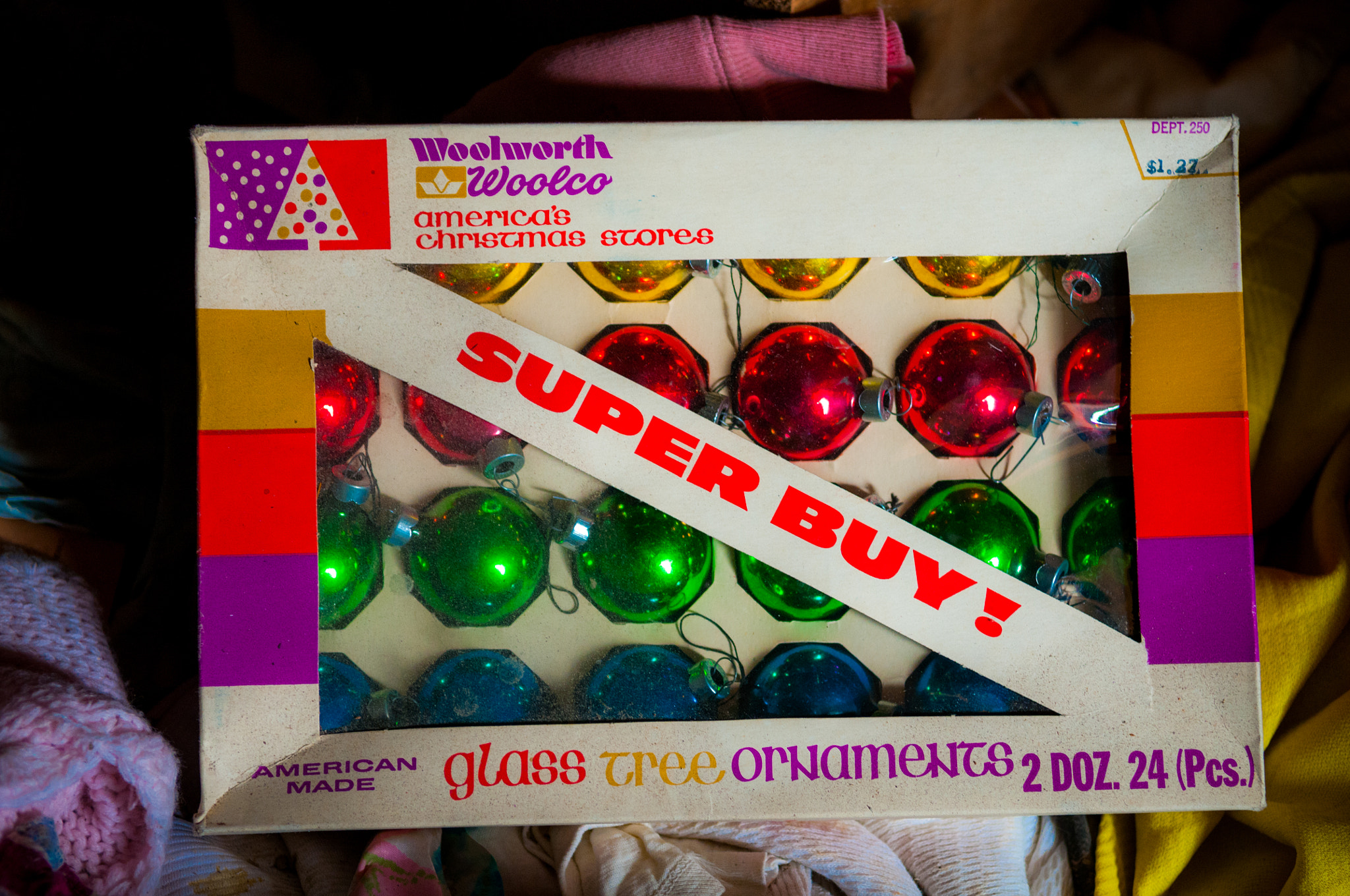 Nikon D300 sample photo. Woolworth glass tree ornaments photography