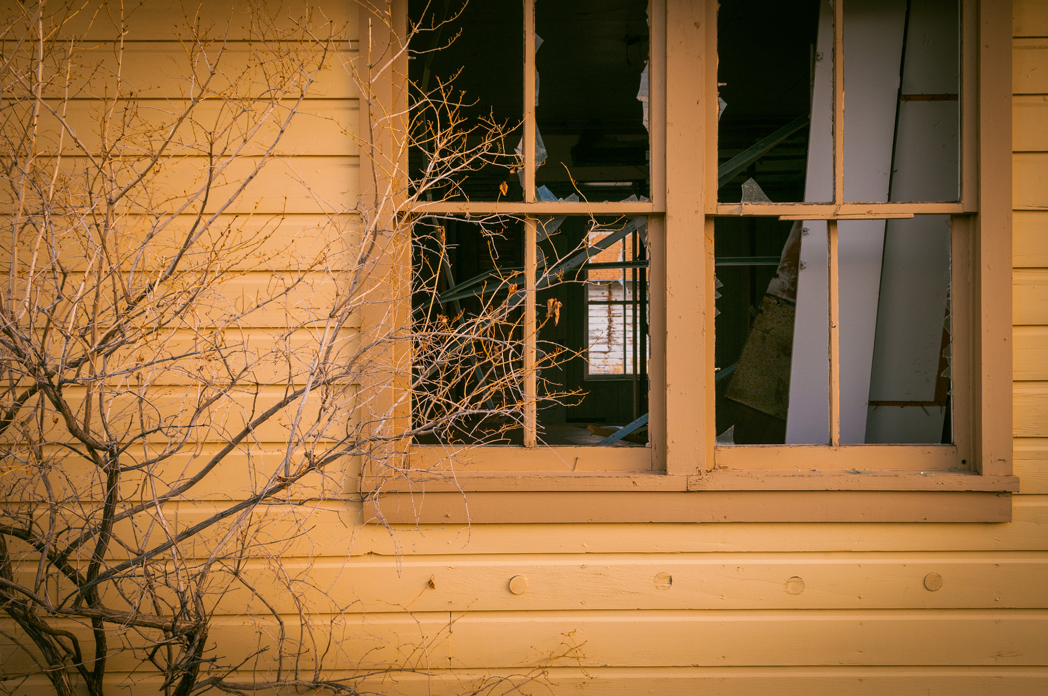 Nikon D300 sample photo. Fading light and a broken window photography