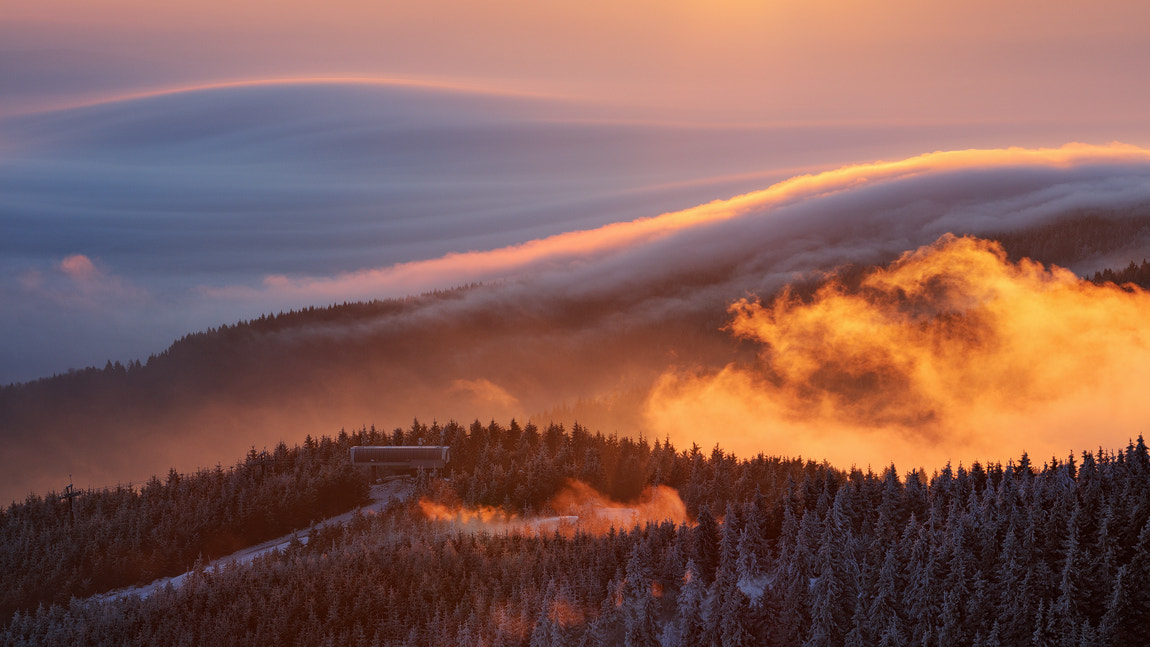 Canon EF 70-300mm F4-5.6L IS USM sample photo. Burning clouds photography