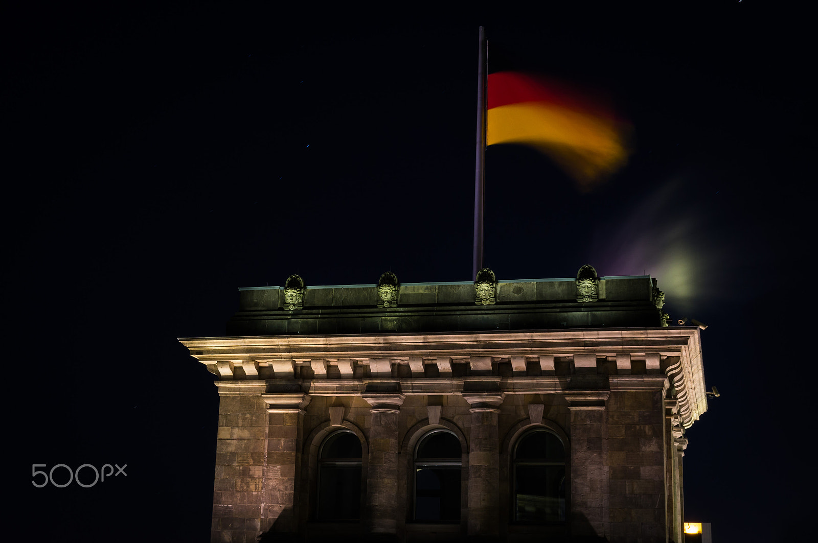 Sony SLT-A37 sample photo. German flag at night on reichstag building in berlin, germany photography