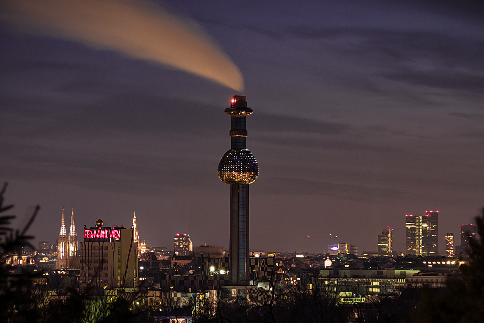 150-600mm F5-6.3 DG OS HSM | Contemporary 015 sample photo. Spittelau at blue hour photography