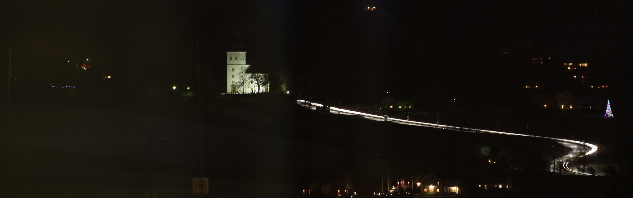 Sigma 70-300mm F4-5.6 APO DG Macro sample photo. Nighttime -jevnaker -norway photography
