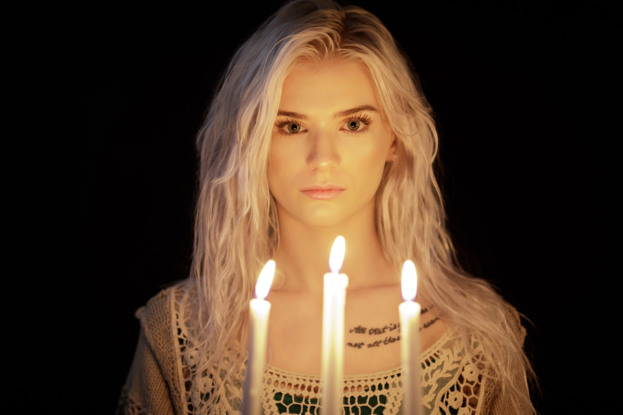 Canon EF 85mm F1.2 sample photo. Margo by candle light photography