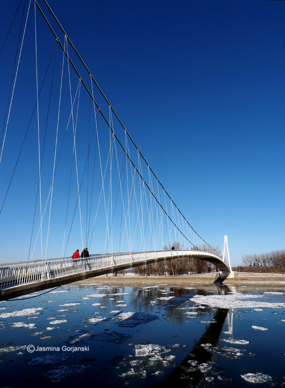 Olympus OM-D E-M1 + OLYMPUS  7-14mm Lens sample photo. Through the icy river photography