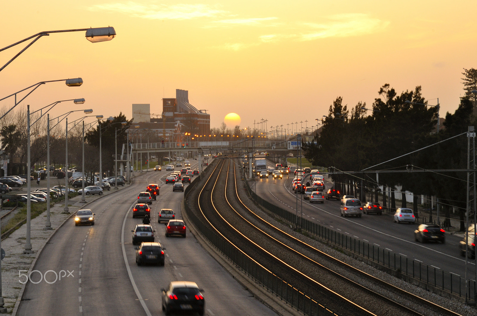Nikon D5000 sample photo. Driving into the sunset photography