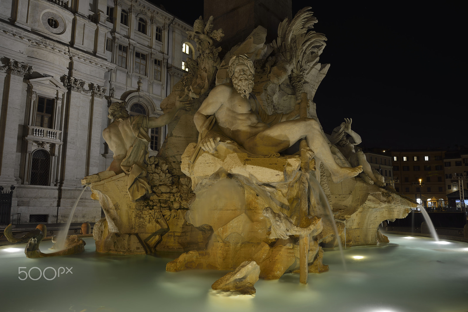 Nikon D800 sample photo. I colori della sera, fontana dei quattro fiumi photography