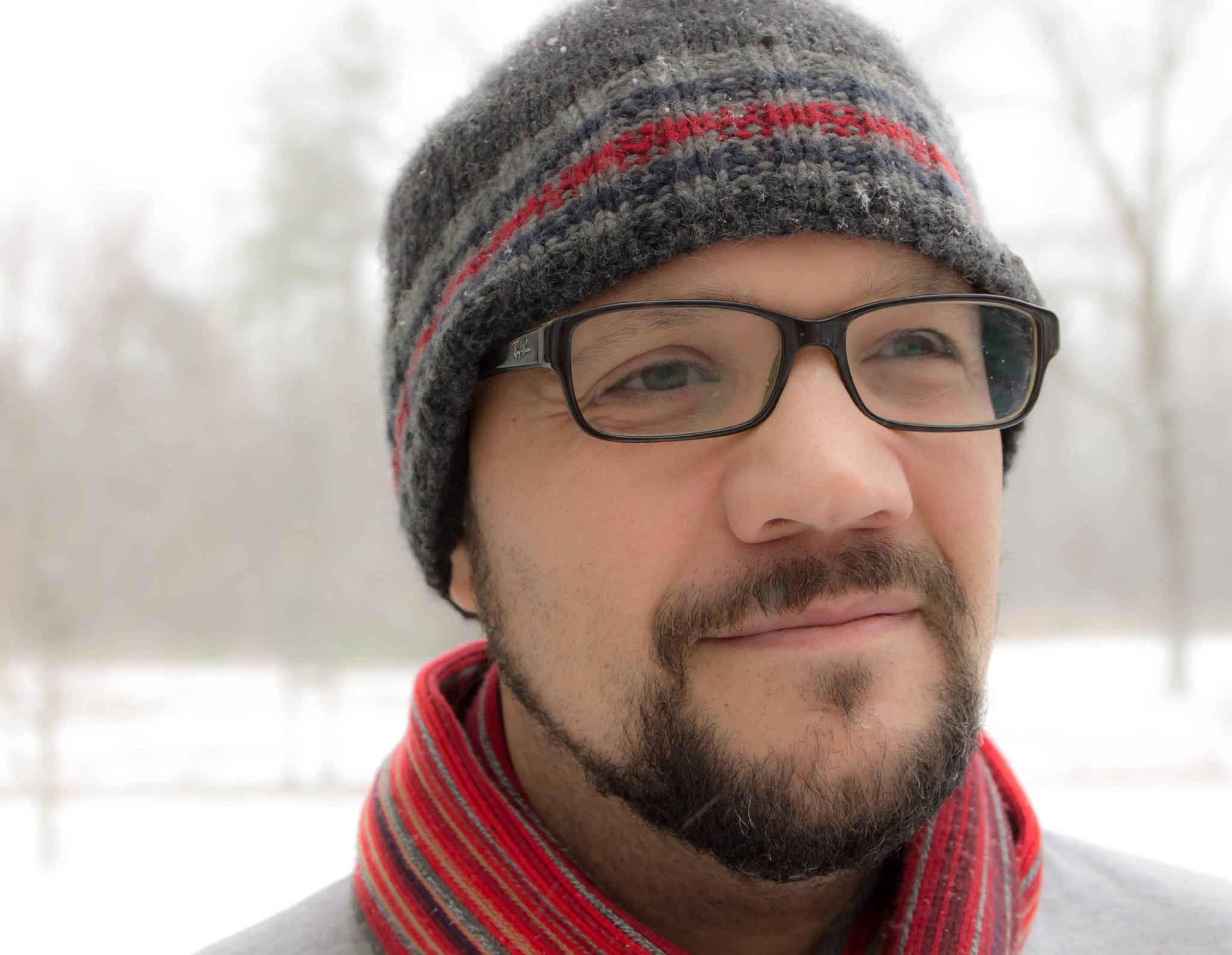 Canon EF 24-70mm F4L IS USM sample photo. Snowy day male photography