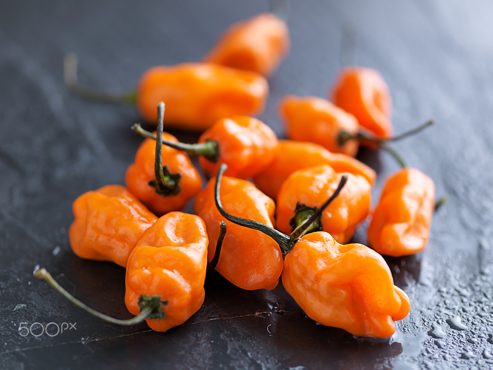 Hasselblad H4D-40 + HC 120 sample photo. Pile of spicy habanero peppers photography