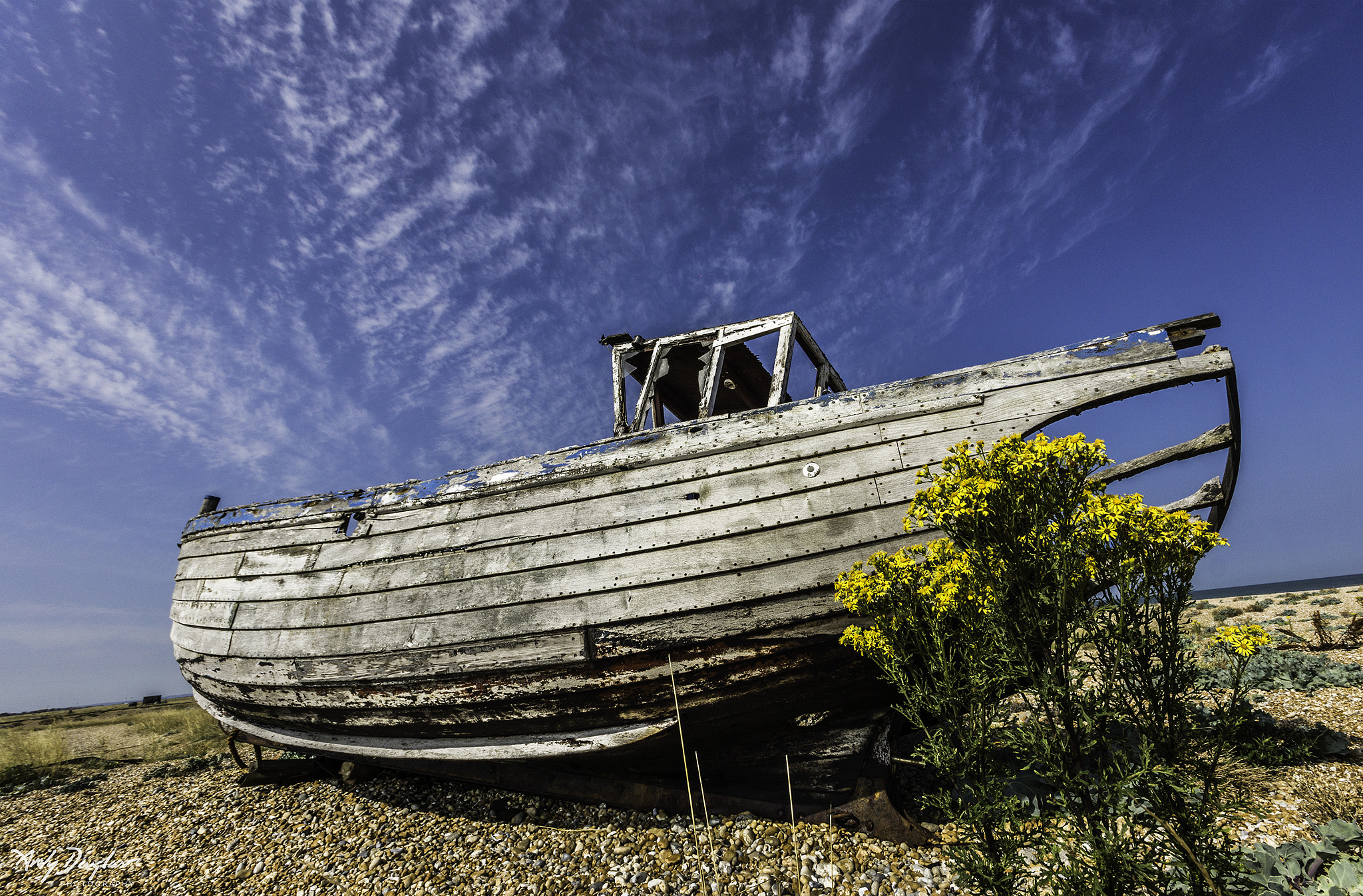 Sony SLT-A77 + Sigma AF 10-20mm F4-5.6 EX DC sample photo. Old boat yellow photography