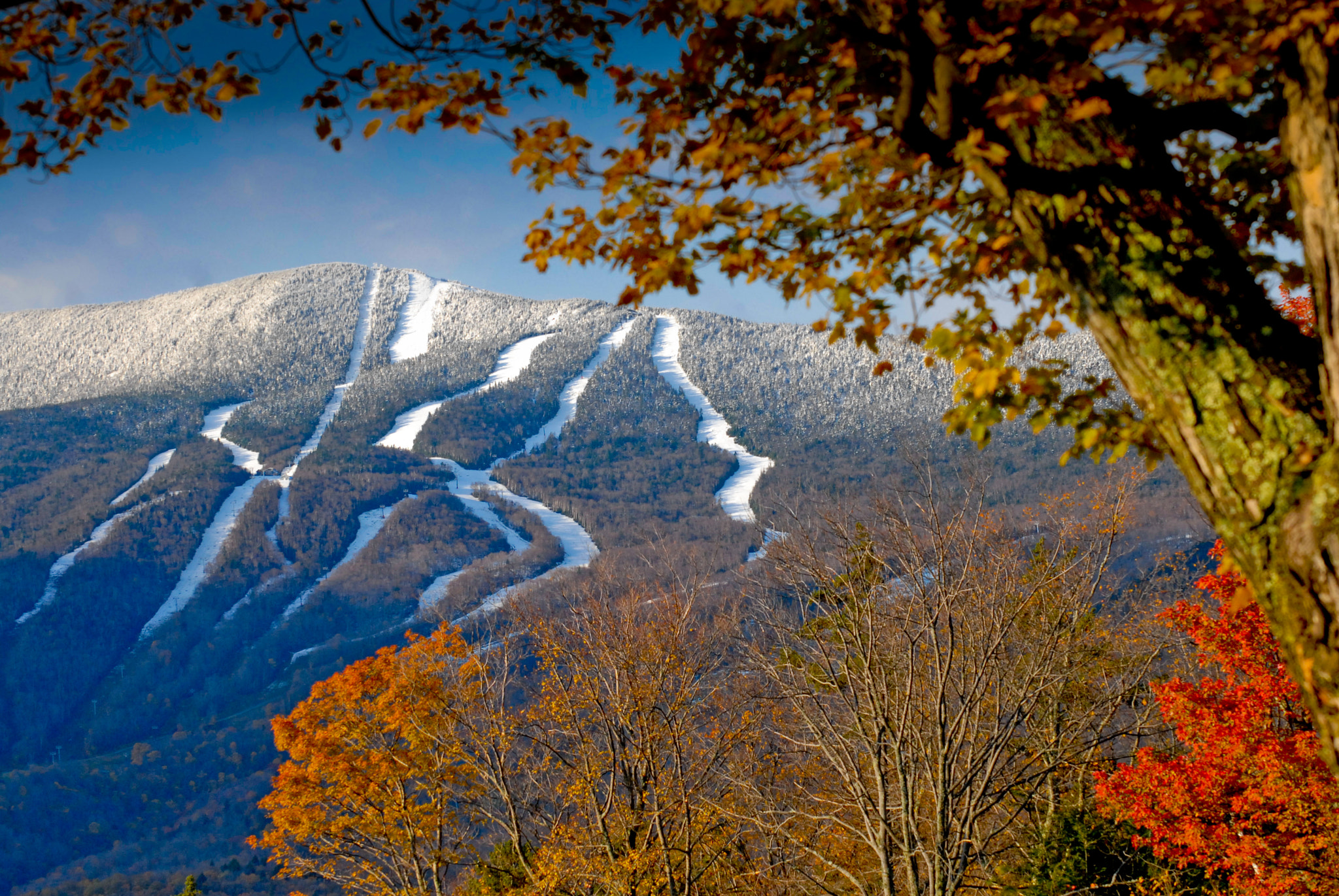 Nikon D200 sample photo. Mt ellen fall snow photography