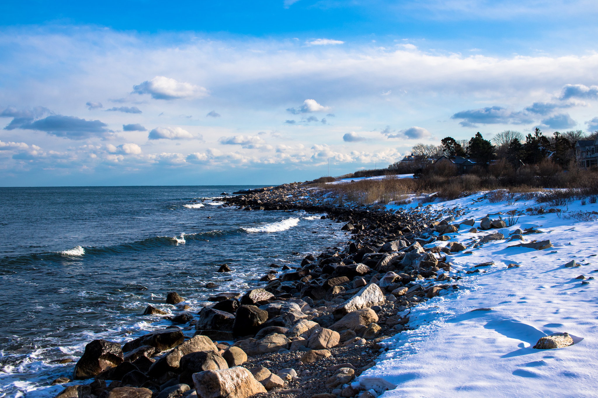 Canon EF-S 24mm F2.8 STM sample photo. Narragansett coastline photography