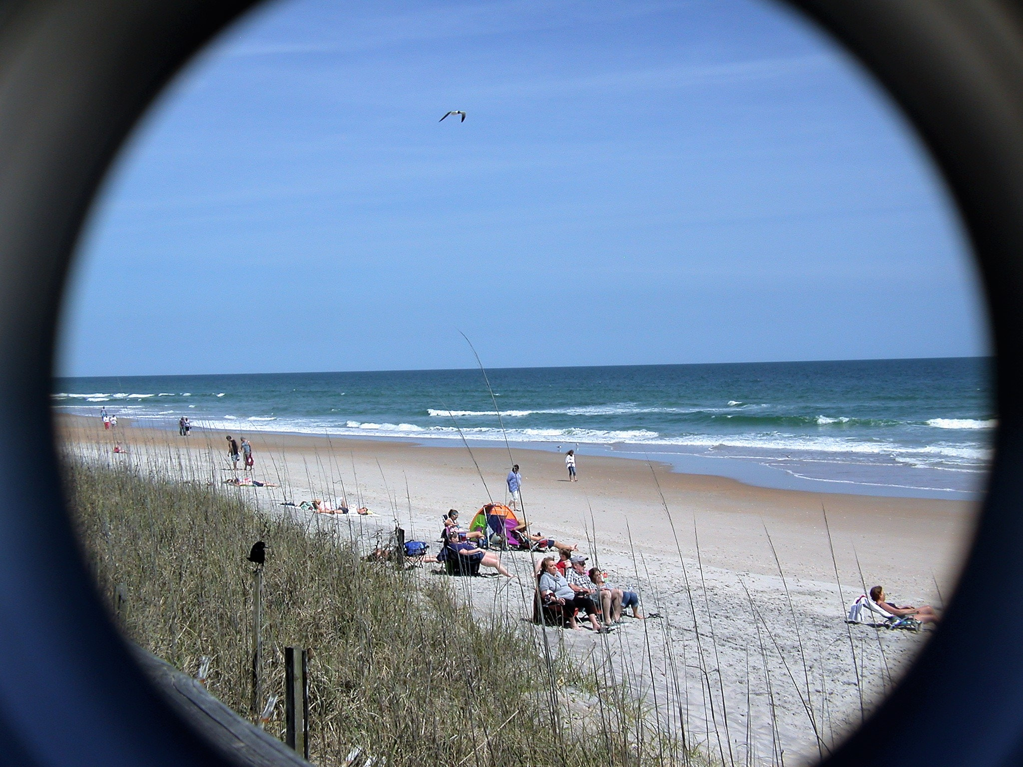 Nikon E995 sample photo. Birdseye view of north topsail beach nc photography