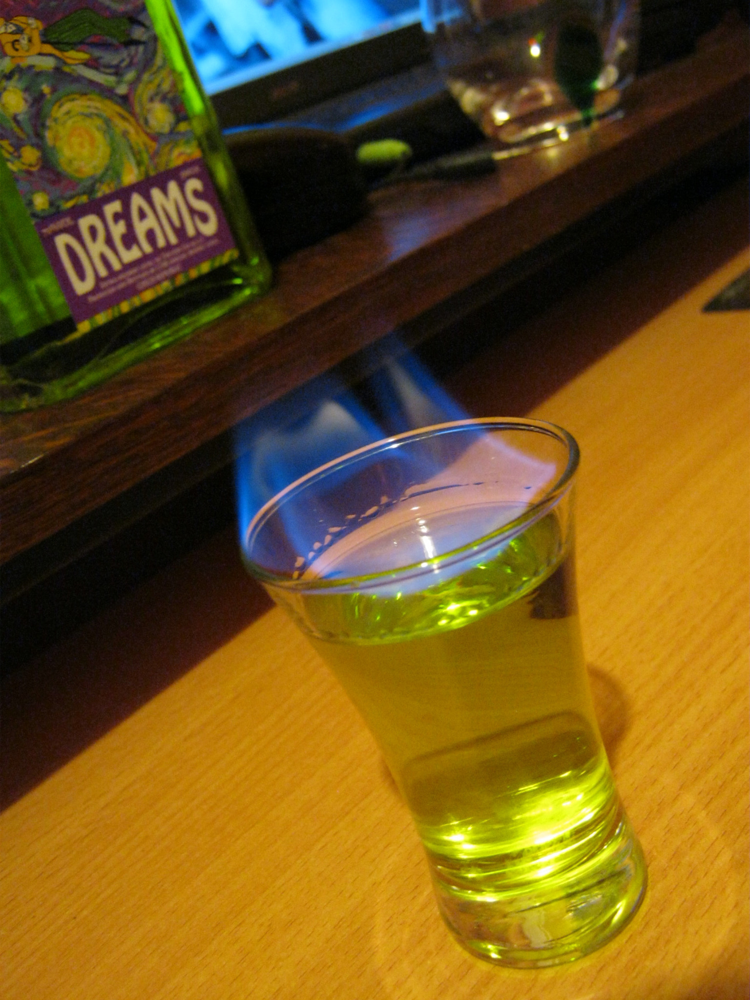 Canon PowerShot A495 sample photo. Absinth burning photography