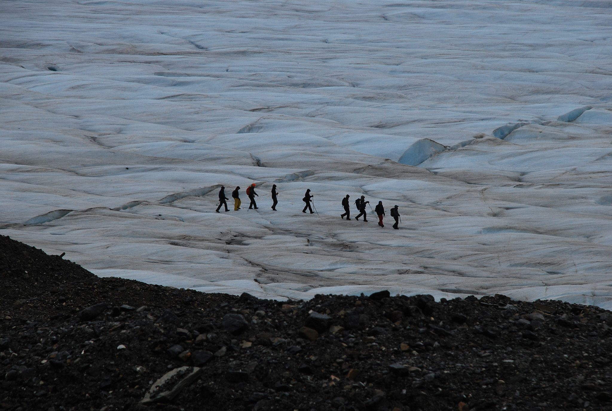 Nikon D60 sample photo. Walking on athabasca glacier photography