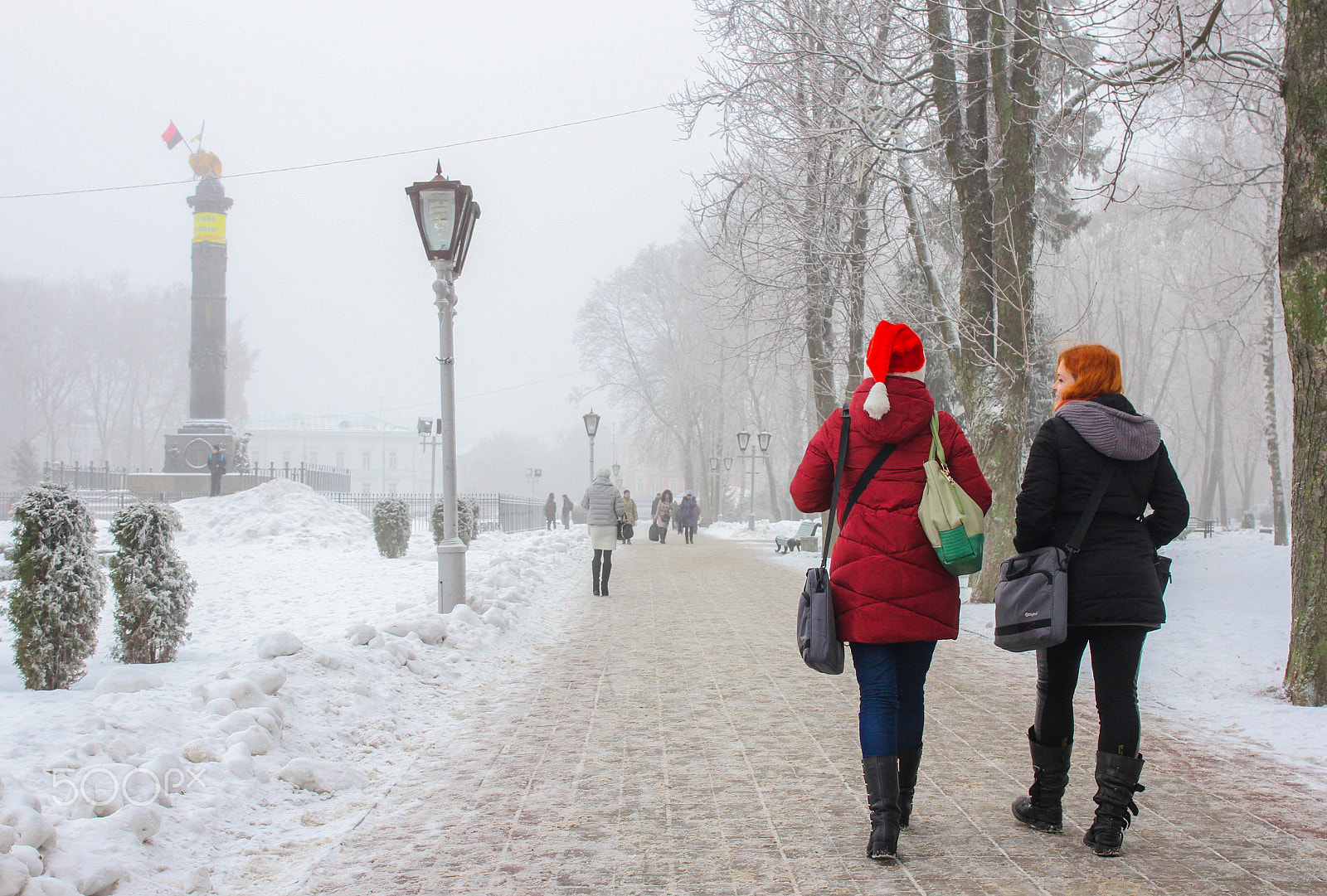 Canon EF 24-70mm F4L IS USM sample photo. Travel snowy city (poltava, ukraine) photography