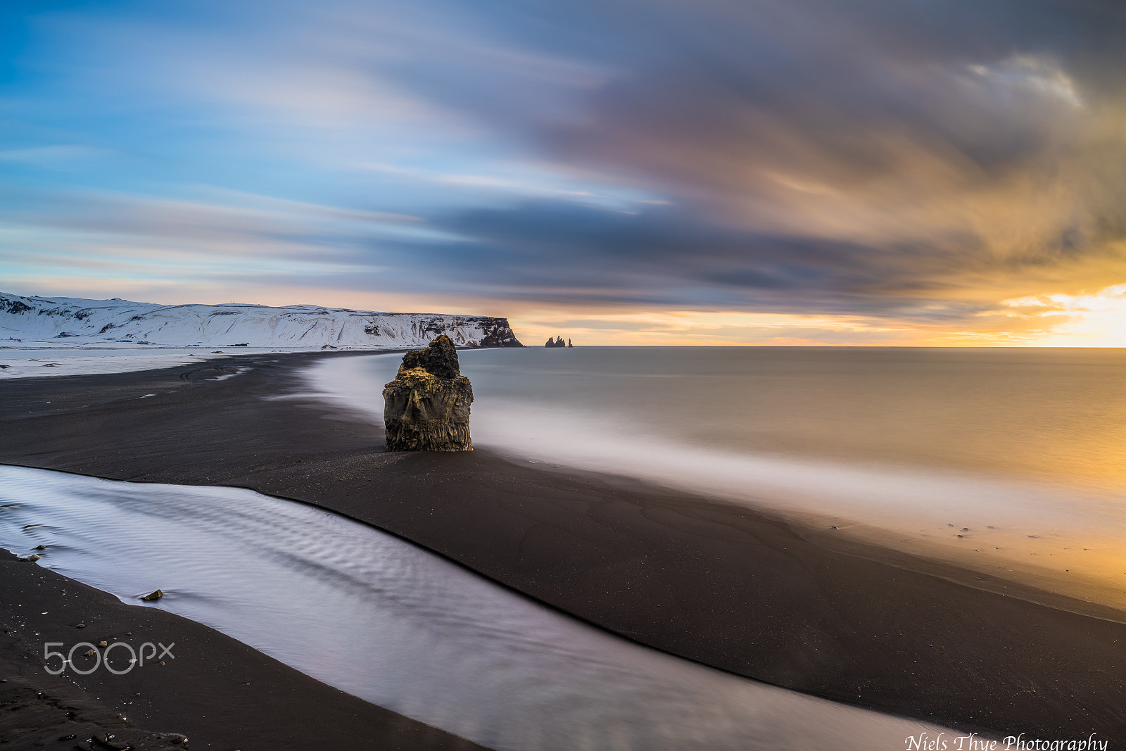 E 21mm F2.8 sample photo. Morning at reynisfjara beach photography