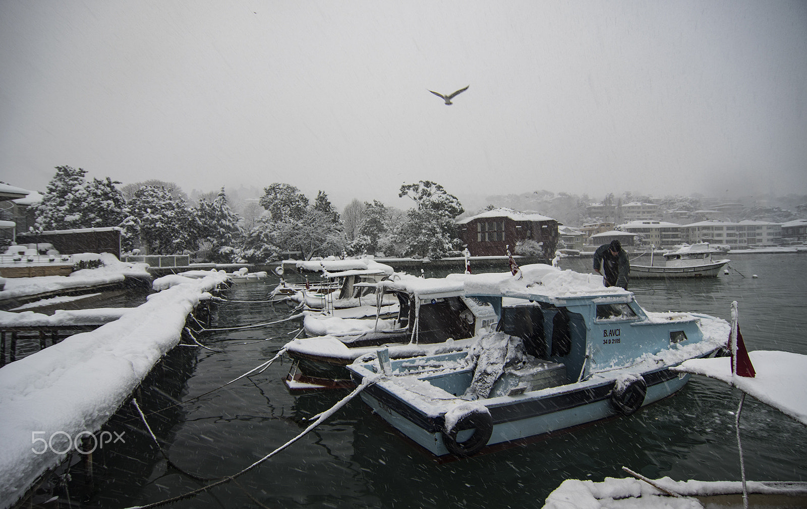 Pentax smc DA 12-24mm F4.0 ED AL (IF) sample photo. Boats under snow photography