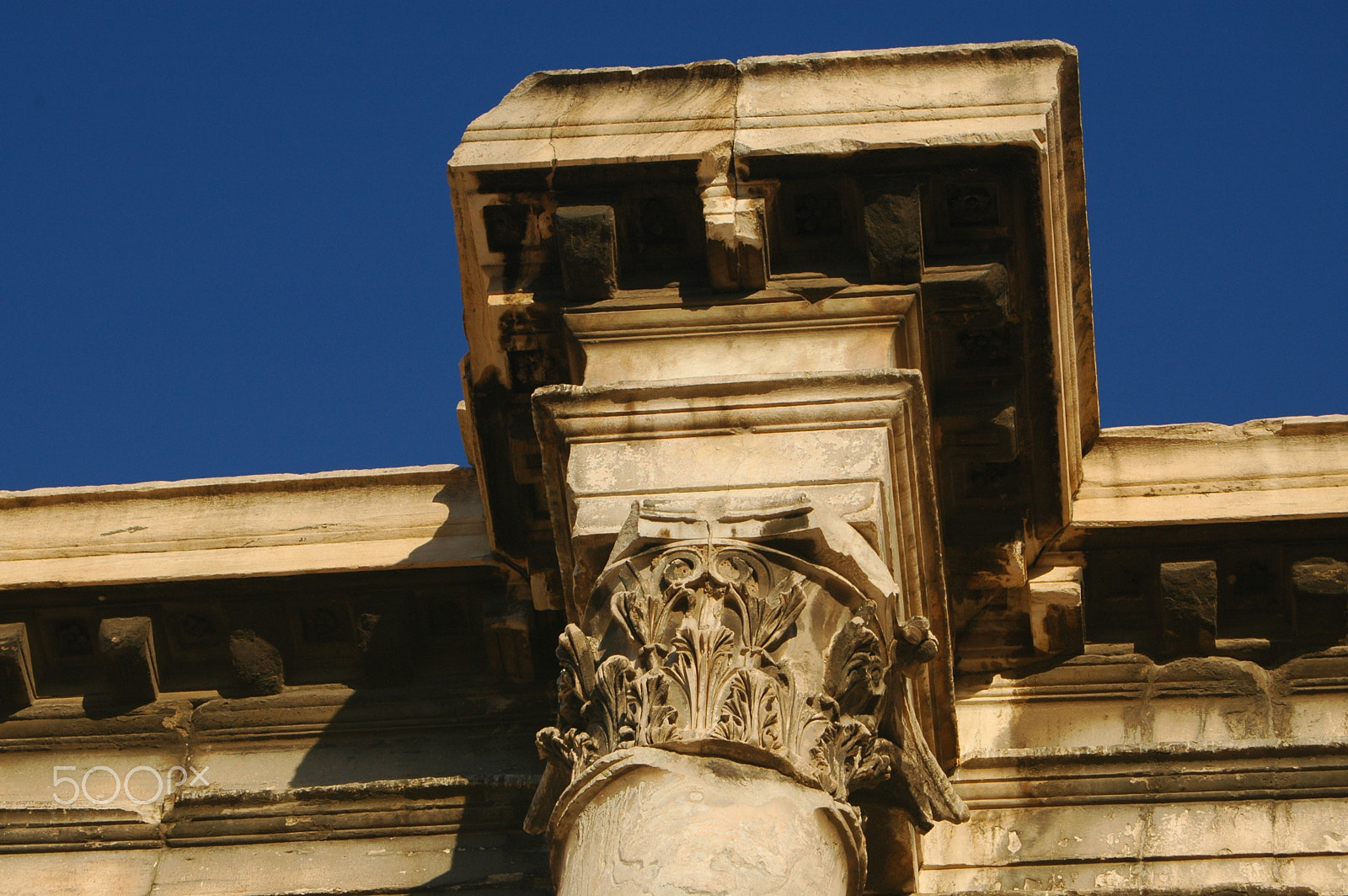 Nikon D70 sample photo. Ancient column photography