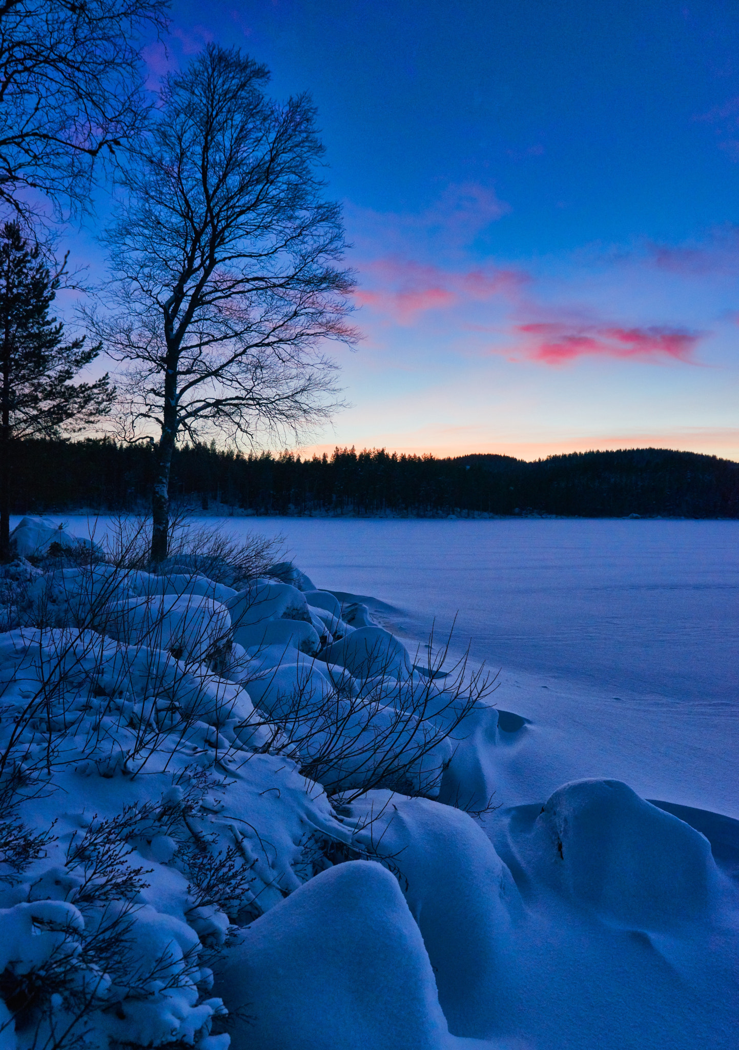 Nikon D800E sample photo. Sunset at lake bredreven värmland sweden photography