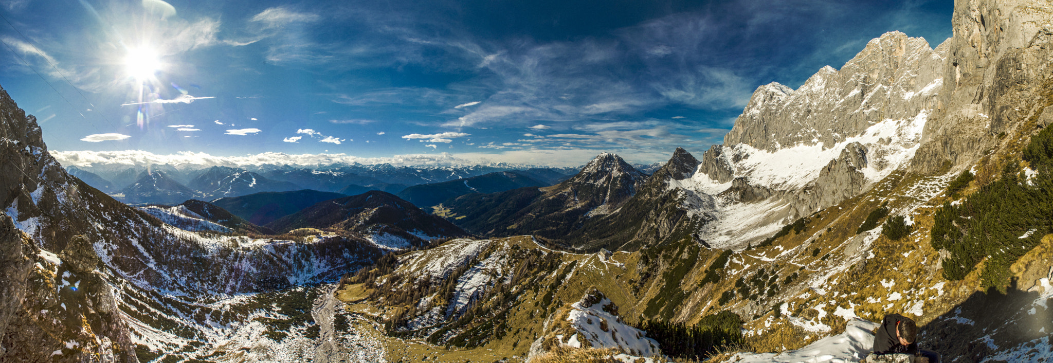 Sony a7S + Tamron 18-270mm F3.5-6.3 Di II PZD sample photo. Dachstein view panorama photography