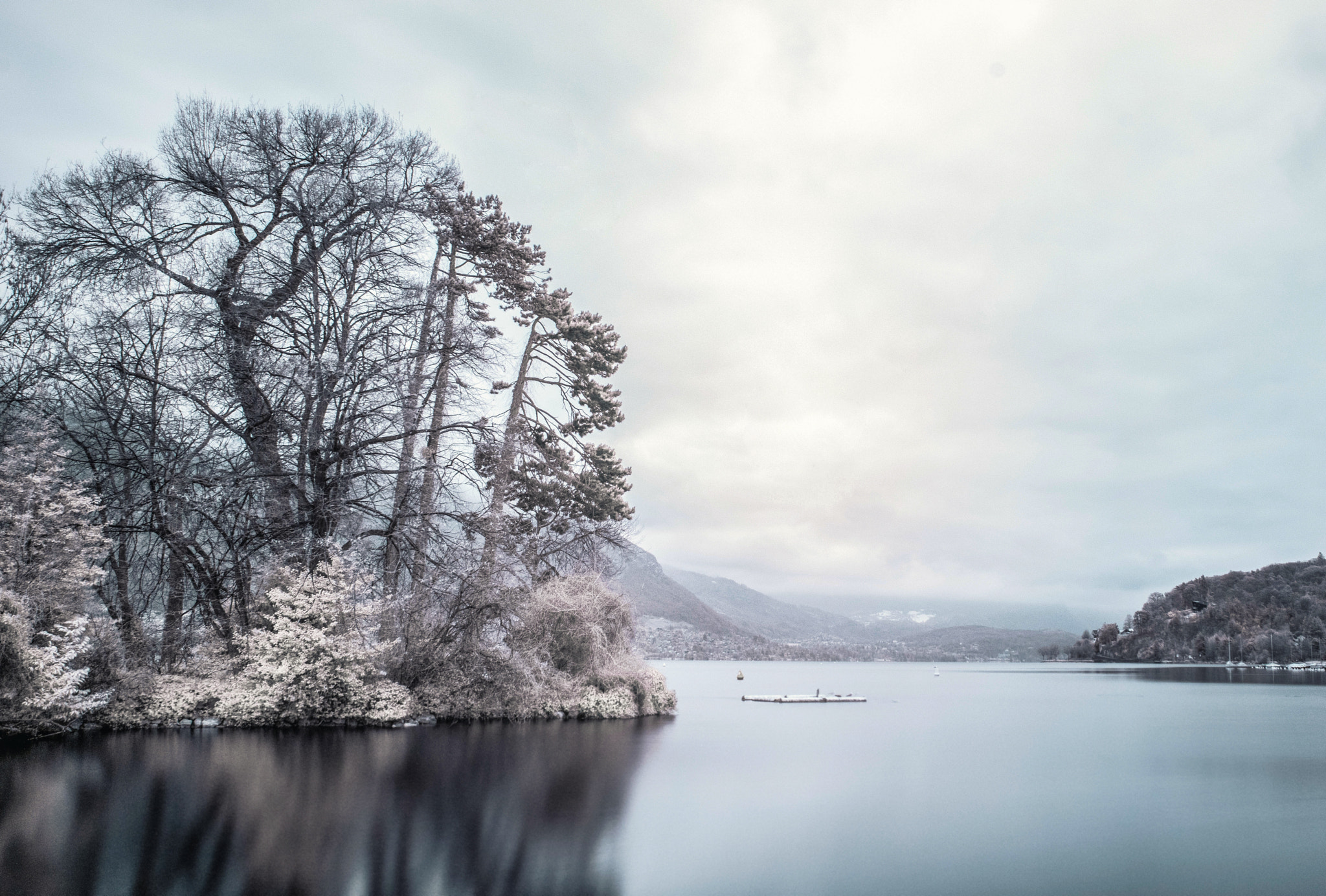 Sigma 24-70mm F2.8 EX DG Macro sample photo. Infrared lake photography