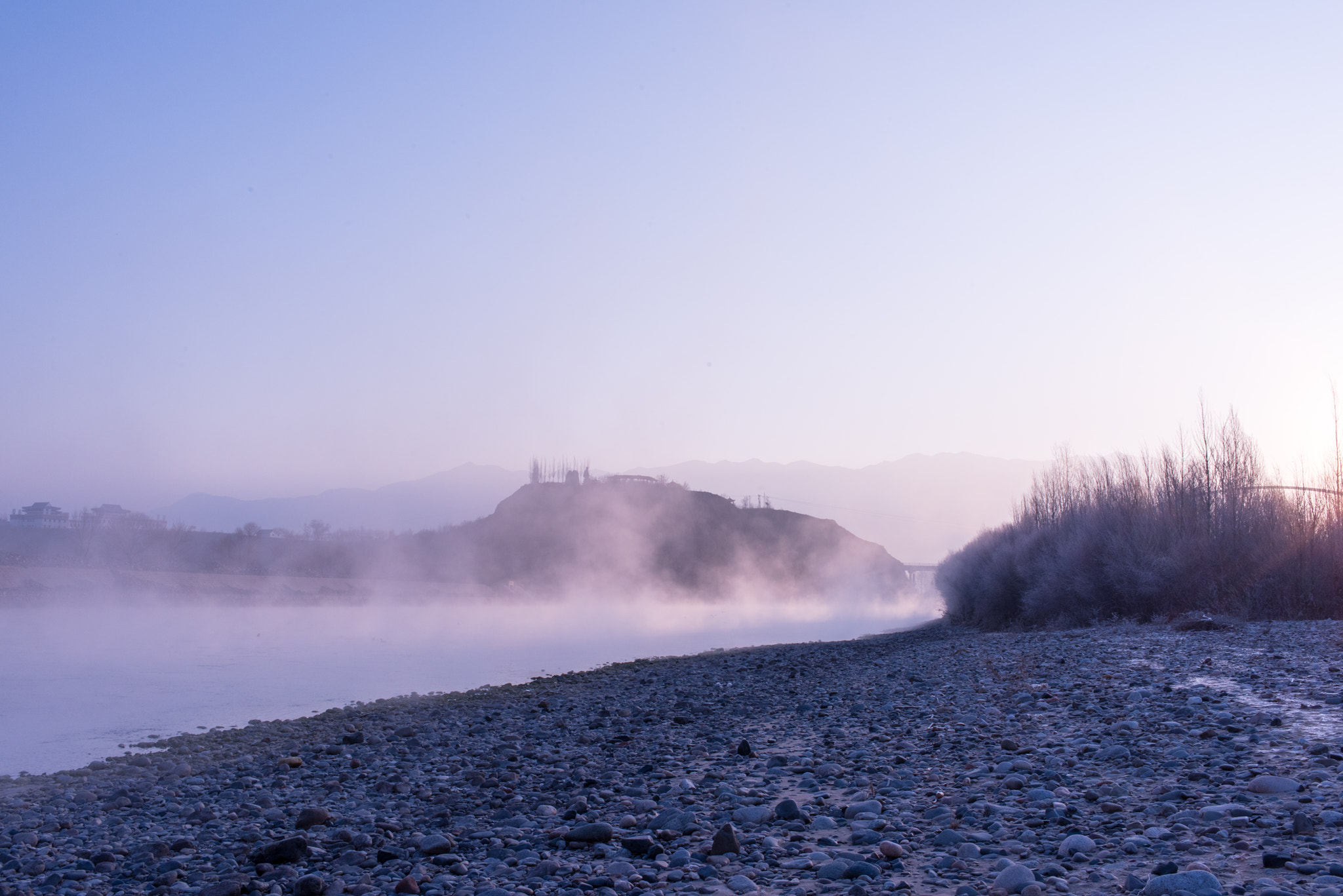 Nikon AF-S Nikkor 35mm F1.8G ED sample photo. 云蒸雾绕 黄河清晨 photography