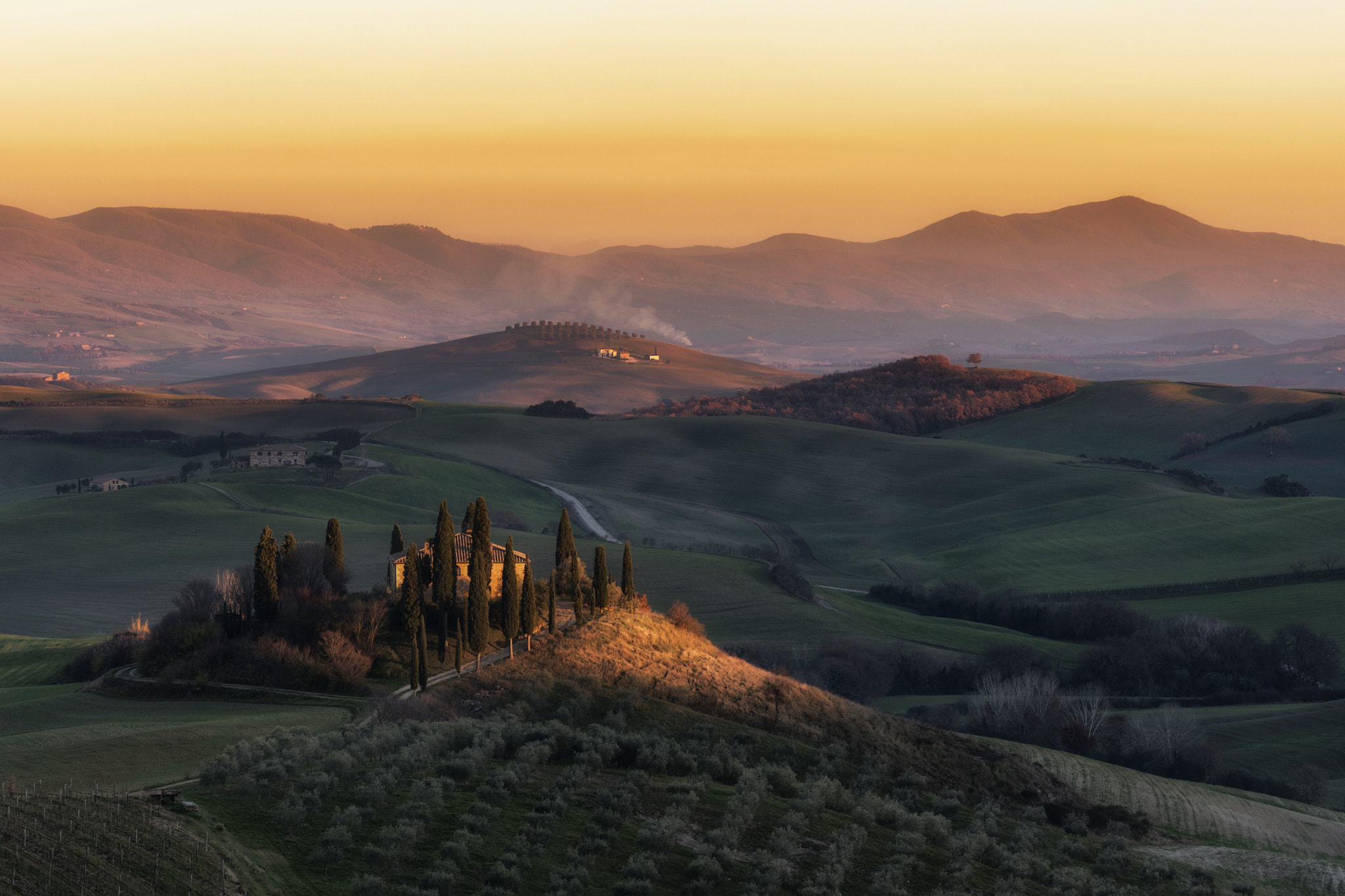 Nikon D4 sample photo. Dawn in tuscany photography