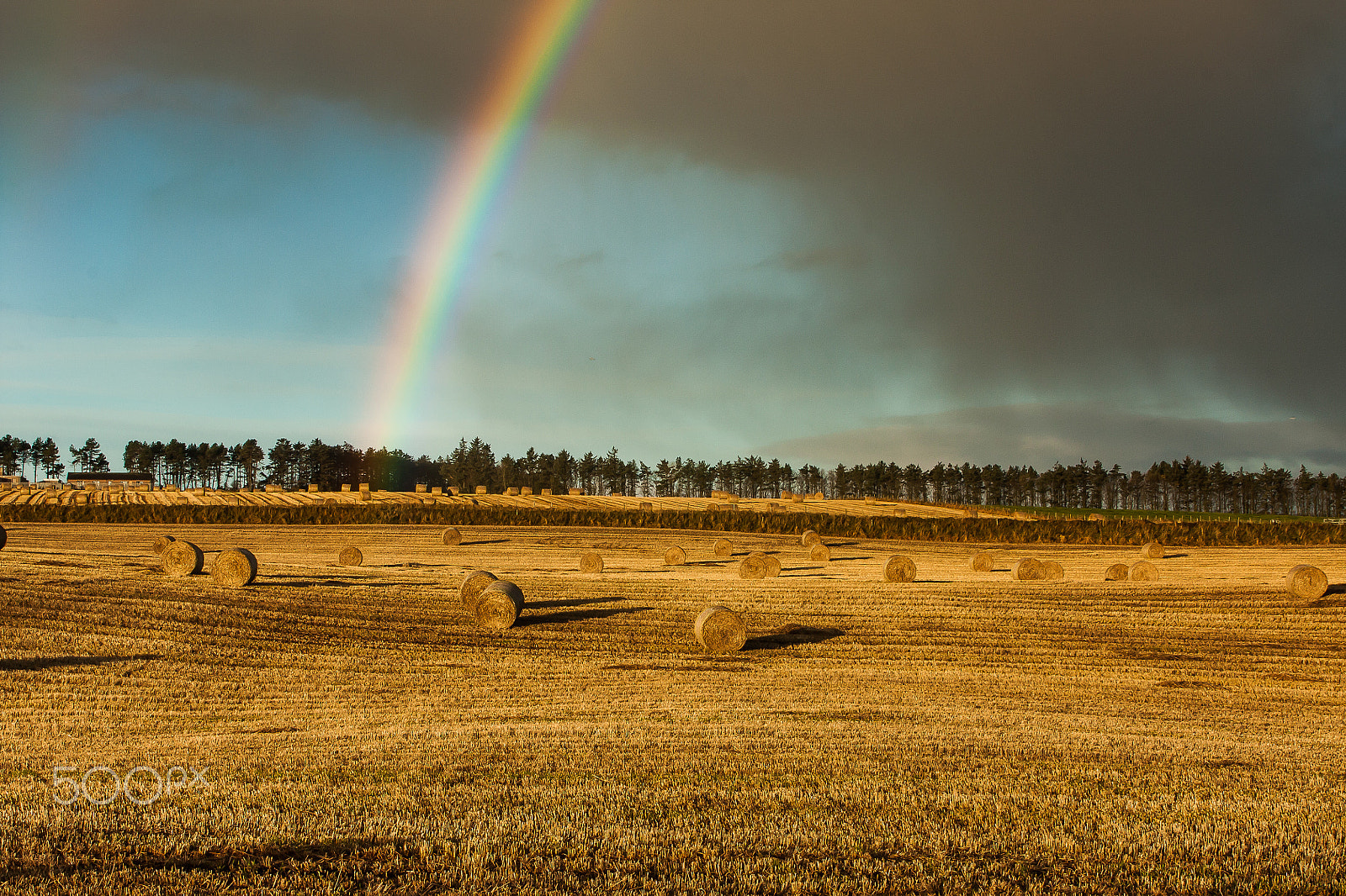 EF28-70mm f/2.8L USM sample photo. Dunottar rainbow photography