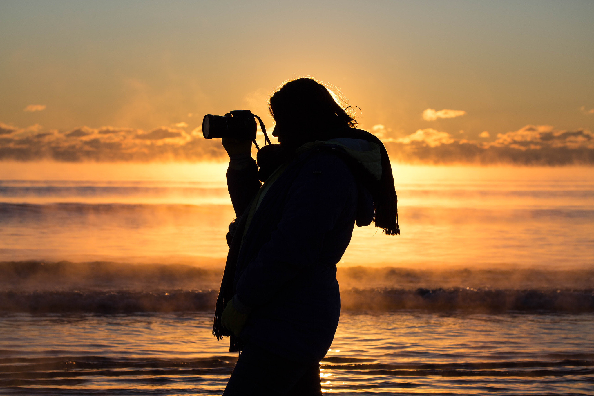 Canon EF-S 60mm F2.8 Macro USM sample photo. Photographing the sunrise with a friend in rye, nh. photography