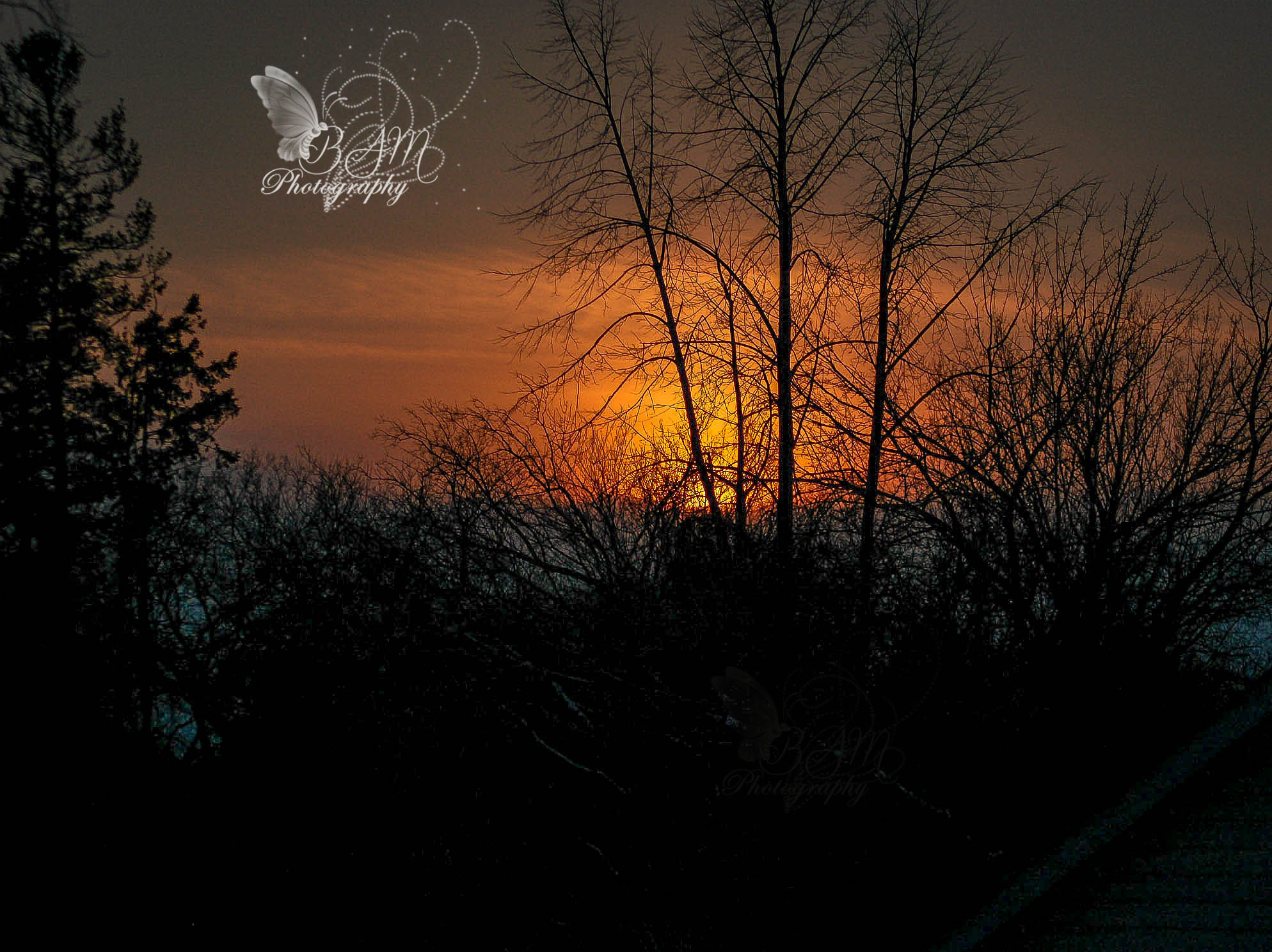 Nikon D70 sample photo. Winter sunset photography